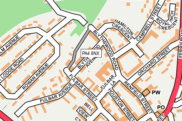 PA4 8NX map - OS OpenMap – Local (Ordnance Survey)