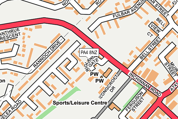 PA4 8NZ map - OS OpenMap – Local (Ordnance Survey)