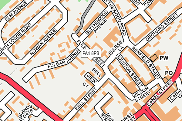 PA4 8PB map - OS OpenMap – Local (Ordnance Survey)