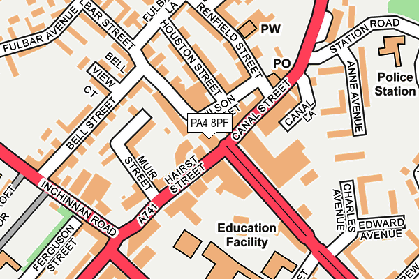 PA4 8PF map - OS OpenMap – Local (Ordnance Survey)