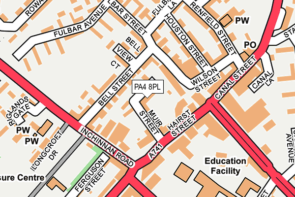 PA4 8PL map - OS OpenMap – Local (Ordnance Survey)