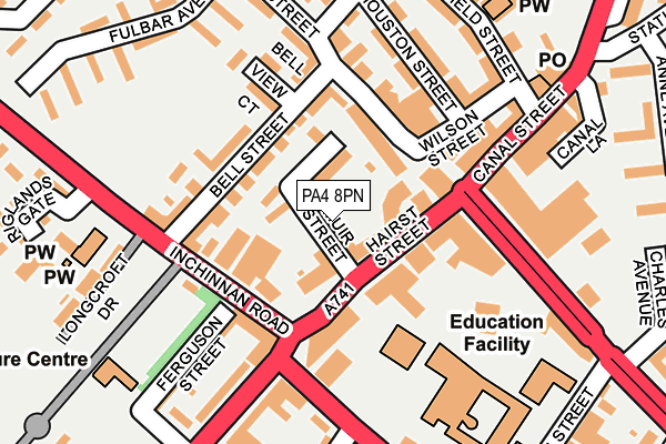 PA4 8PN map - OS OpenMap – Local (Ordnance Survey)