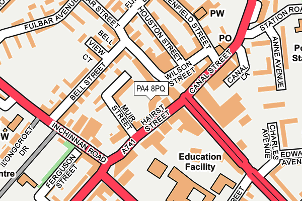 PA4 8PQ map - OS OpenMap – Local (Ordnance Survey)