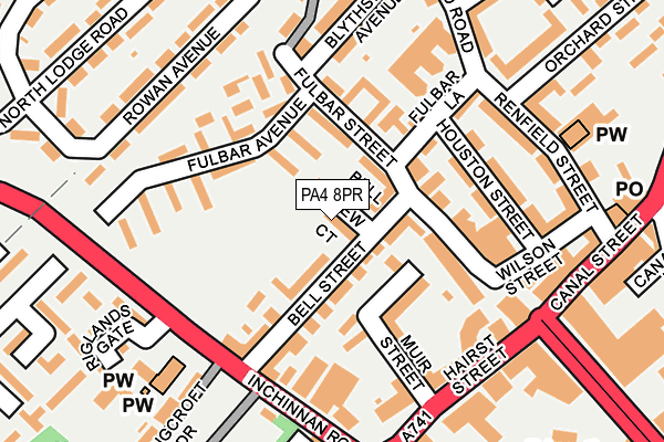 PA4 8PR map - OS OpenMap – Local (Ordnance Survey)