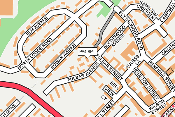 PA4 8PT map - OS OpenMap – Local (Ordnance Survey)