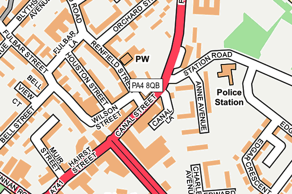 PA4 8QB map - OS OpenMap – Local (Ordnance Survey)