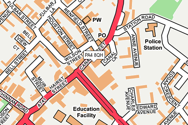 PA4 8QH map - OS OpenMap – Local (Ordnance Survey)