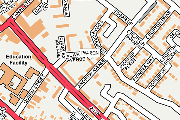 PA4 8QN map - OS OpenMap – Local (Ordnance Survey)
