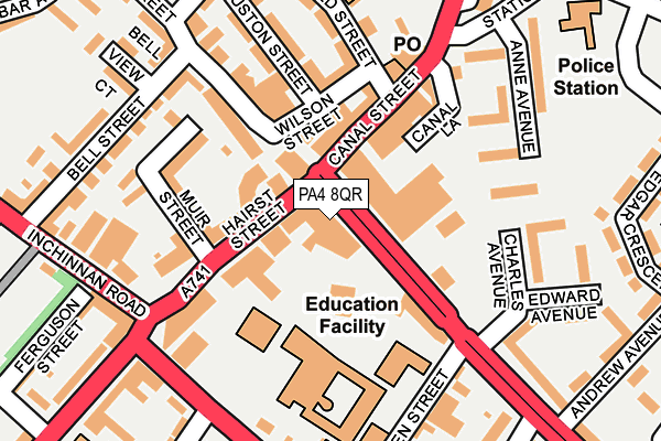 PA4 8QR map - OS OpenMap – Local (Ordnance Survey)