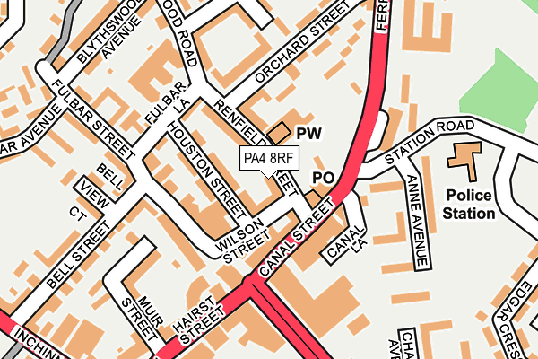 PA4 8RF map - OS OpenMap – Local (Ordnance Survey)