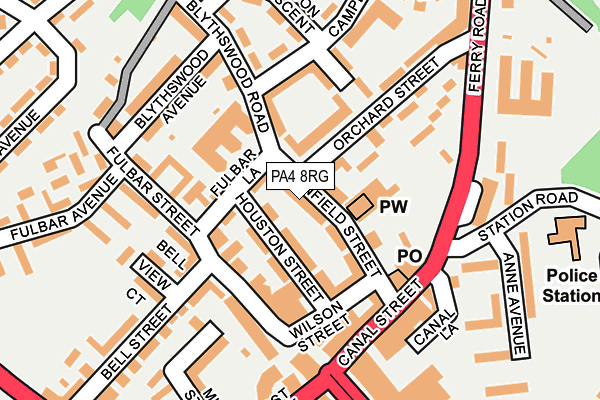 PA4 8RG map - OS OpenMap – Local (Ordnance Survey)