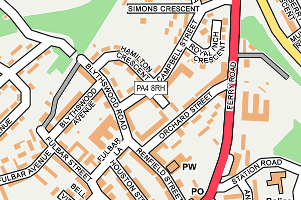 PA4 8RH map - OS OpenMap – Local (Ordnance Survey)