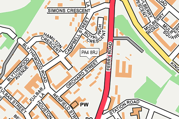 PA4 8RJ map - OS OpenMap – Local (Ordnance Survey)