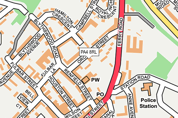 PA4 8RL map - OS OpenMap – Local (Ordnance Survey)