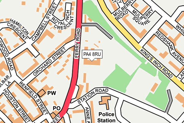 PA4 8RU map - OS OpenMap – Local (Ordnance Survey)