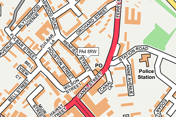 PA4 8RW map - OS OpenMap – Local (Ordnance Survey)