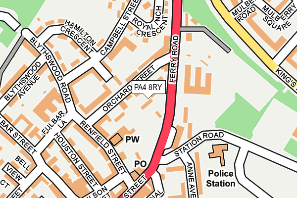 PA4 8RY map - OS OpenMap – Local (Ordnance Survey)