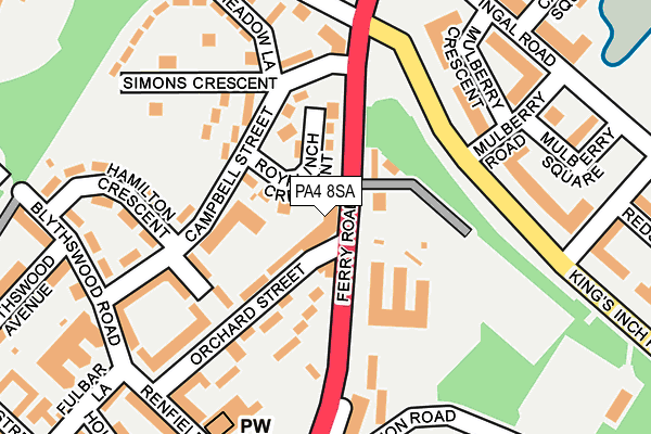 PA4 8SA map - OS OpenMap – Local (Ordnance Survey)