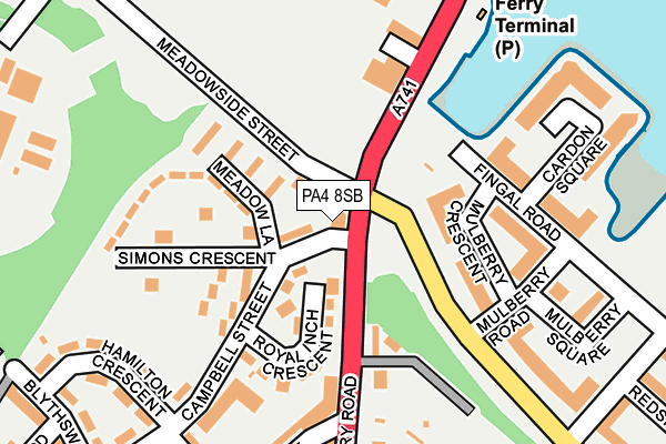 PA4 8SB map - OS OpenMap – Local (Ordnance Survey)