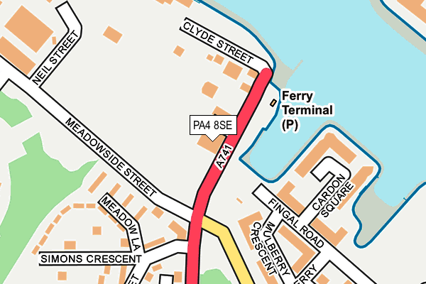 PA4 8SE map - OS OpenMap – Local (Ordnance Survey)