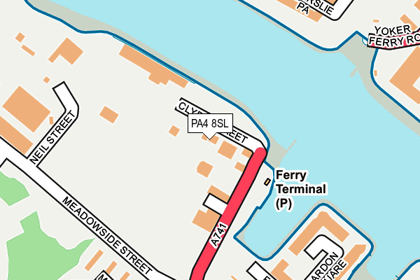 PA4 8SL map - OS OpenMap – Local (Ordnance Survey)