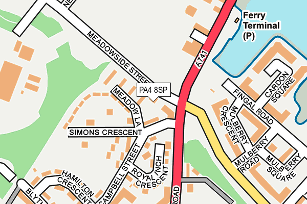 PA4 8SP map - OS OpenMap – Local (Ordnance Survey)