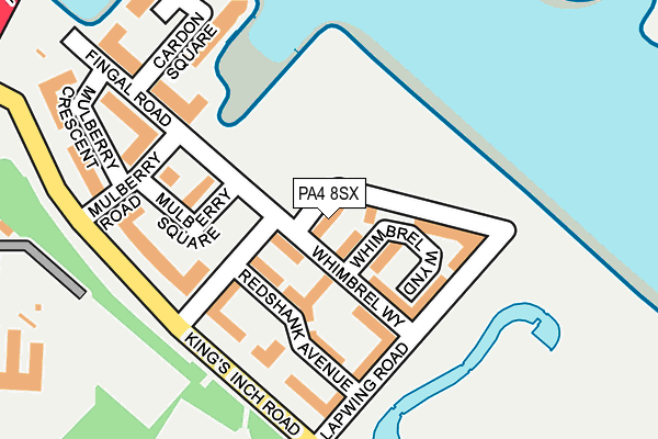 PA4 8SX map - OS OpenMap – Local (Ordnance Survey)