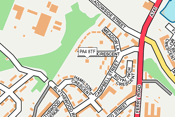 PA4 8TF map - OS OpenMap – Local (Ordnance Survey)