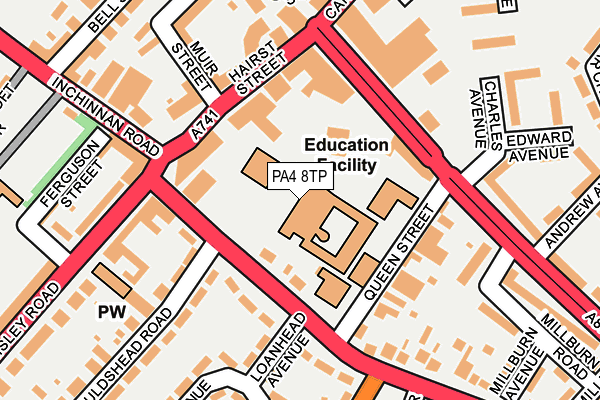 PA4 8TP map - OS OpenMap – Local (Ordnance Survey)