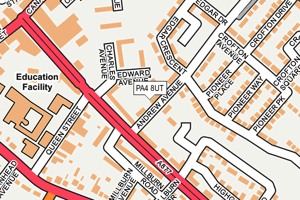 PA4 8UT map - OS OpenMap – Local (Ordnance Survey)