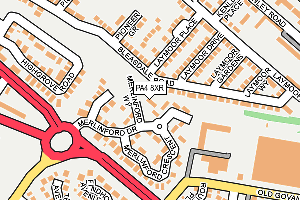 PA4 8XR map - OS OpenMap – Local (Ordnance Survey)