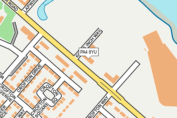 PA4 8YU map - OS OpenMap – Local (Ordnance Survey)