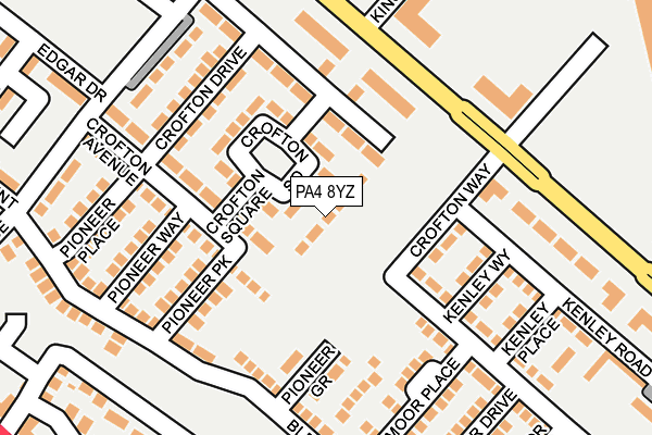 PA4 8YZ map - OS OpenMap – Local (Ordnance Survey)