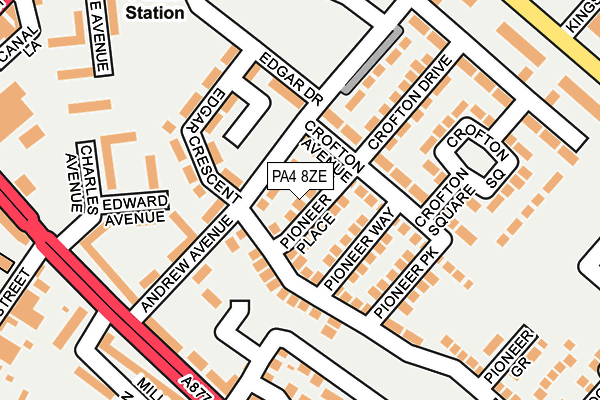 PA4 8ZE map - OS OpenMap – Local (Ordnance Survey)