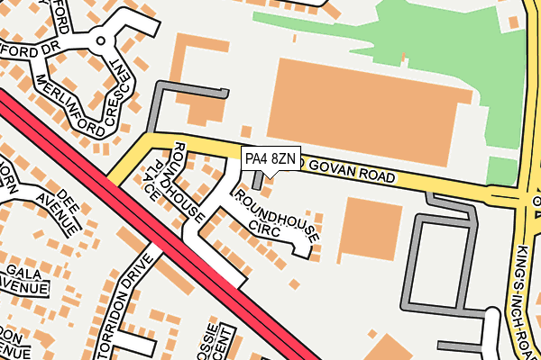 PA4 8ZN map - OS OpenMap – Local (Ordnance Survey)