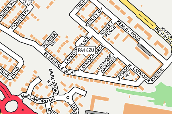 PA4 8ZU map - OS OpenMap – Local (Ordnance Survey)