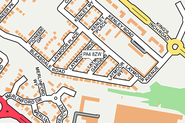 PA4 8ZW map - OS OpenMap – Local (Ordnance Survey)