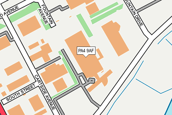 PA4 9AF map - OS OpenMap – Local (Ordnance Survey)