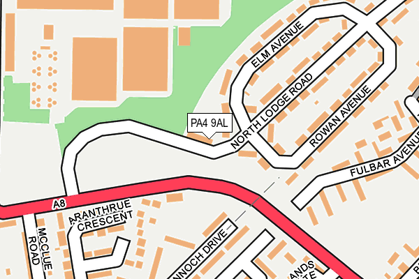 PA4 9AL map - OS OpenMap – Local (Ordnance Survey)