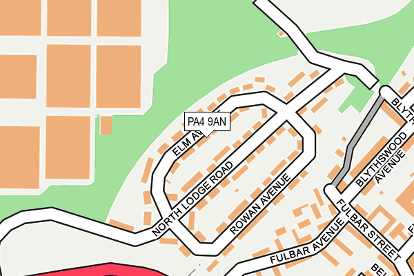 PA4 9AN map - OS OpenMap – Local (Ordnance Survey)