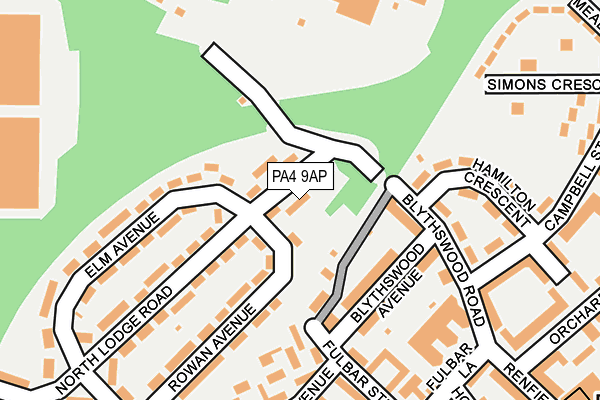 PA4 9AP map - OS OpenMap – Local (Ordnance Survey)