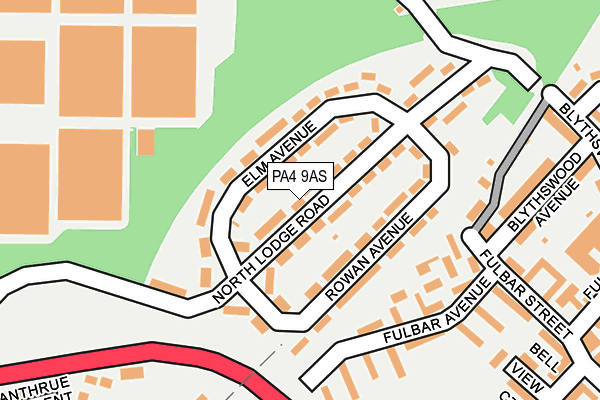 PA4 9AS map - OS OpenMap – Local (Ordnance Survey)