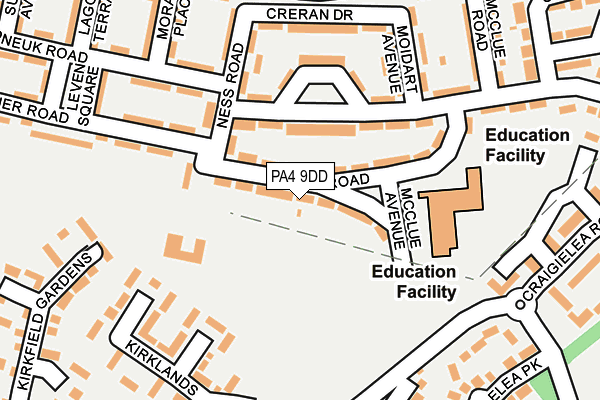 PA4 9DD map - OS OpenMap – Local (Ordnance Survey)