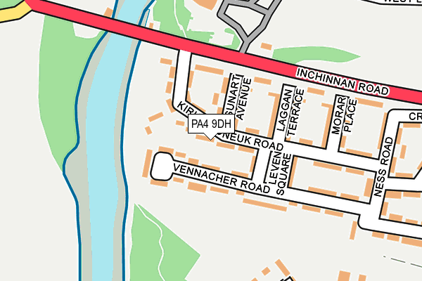 PA4 9DH map - OS OpenMap – Local (Ordnance Survey)