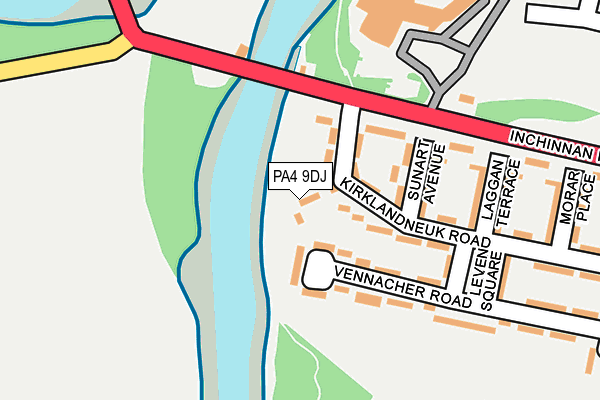 PA4 9DJ map - OS OpenMap – Local (Ordnance Survey)