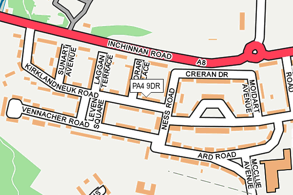 PA4 9DR map - OS OpenMap – Local (Ordnance Survey)