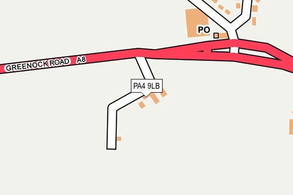 PA4 9LB map - OS OpenMap – Local (Ordnance Survey)