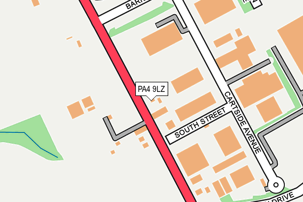 PA4 9LZ map - OS OpenMap – Local (Ordnance Survey)