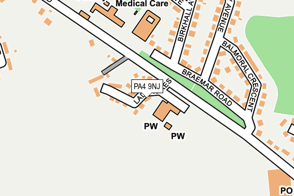 PA4 9NJ map - OS OpenMap – Local (Ordnance Survey)