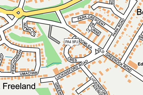 PA4 9PJ map - OS OpenMap – Local (Ordnance Survey)